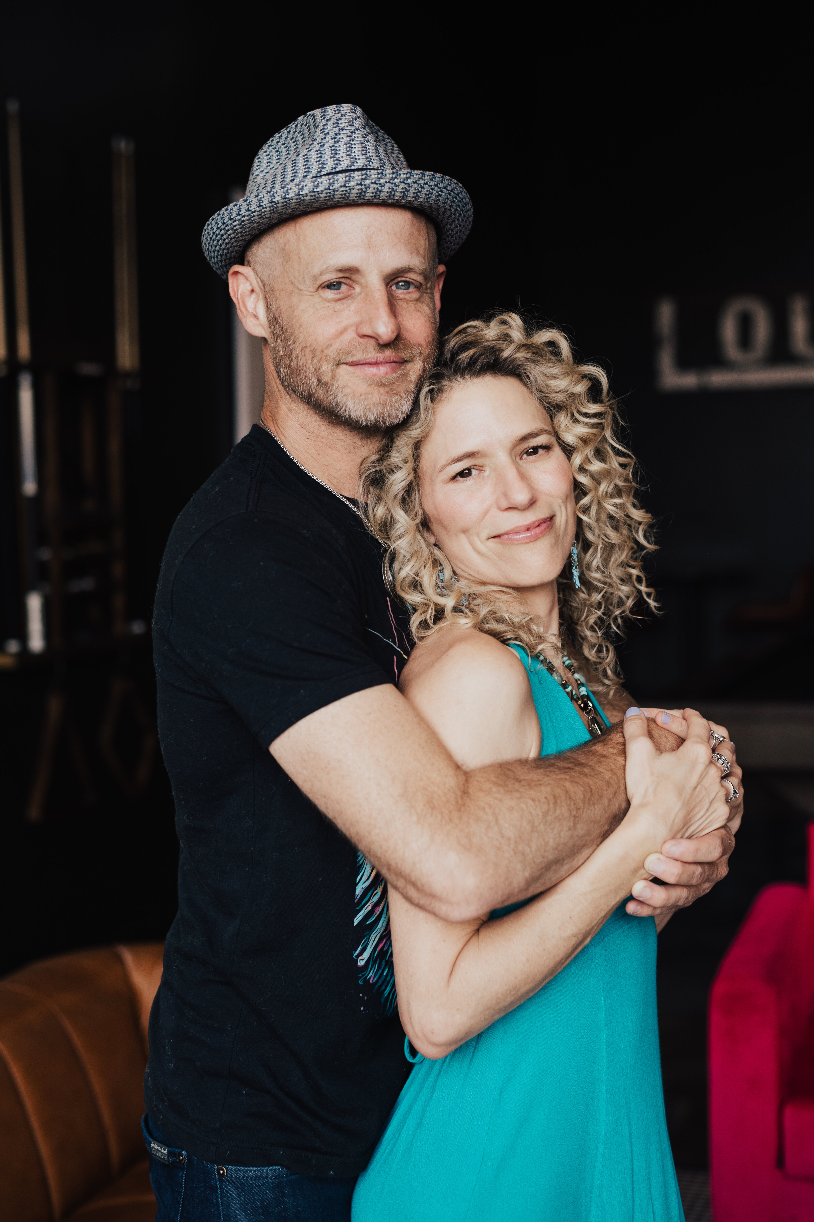 Couple in intimate moment